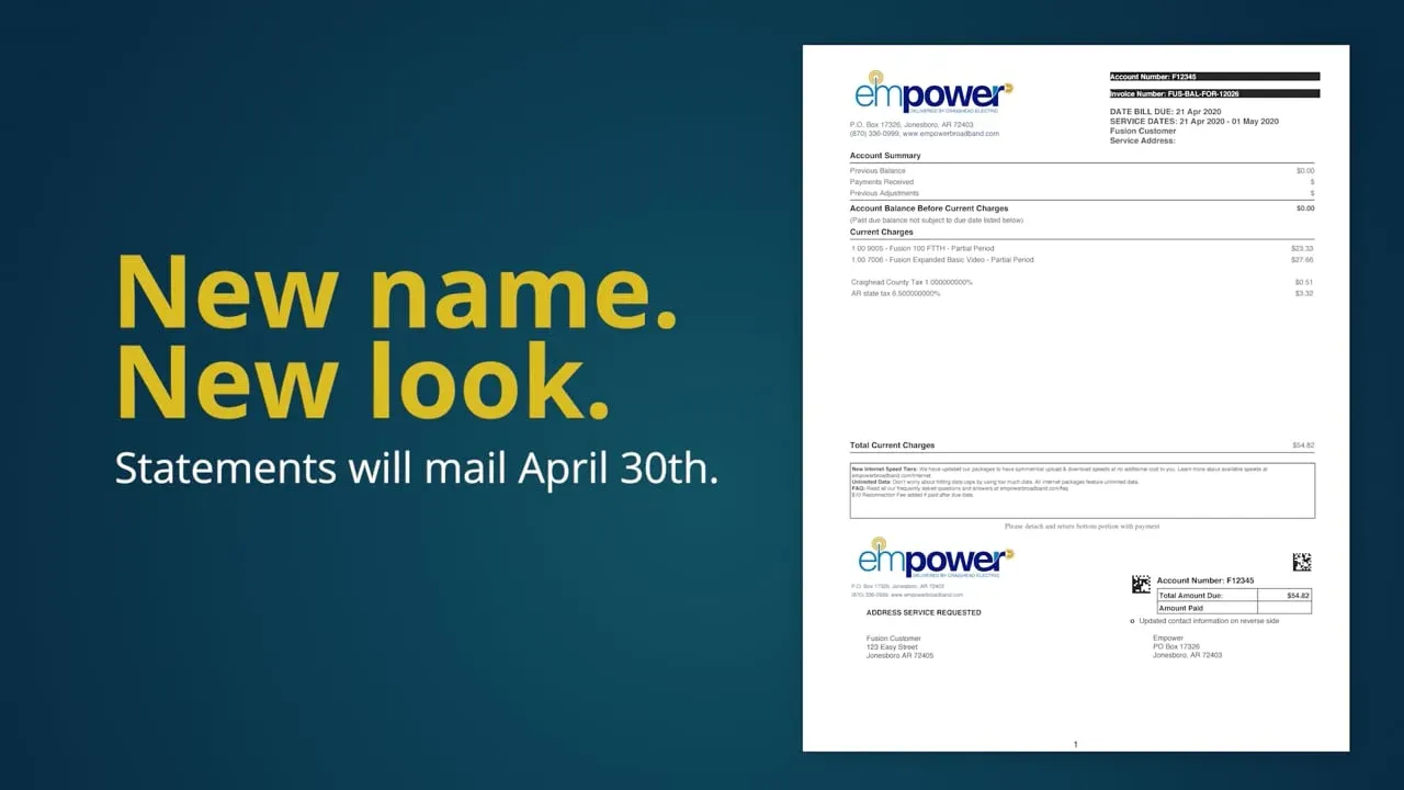 A still from the billing transition explainer