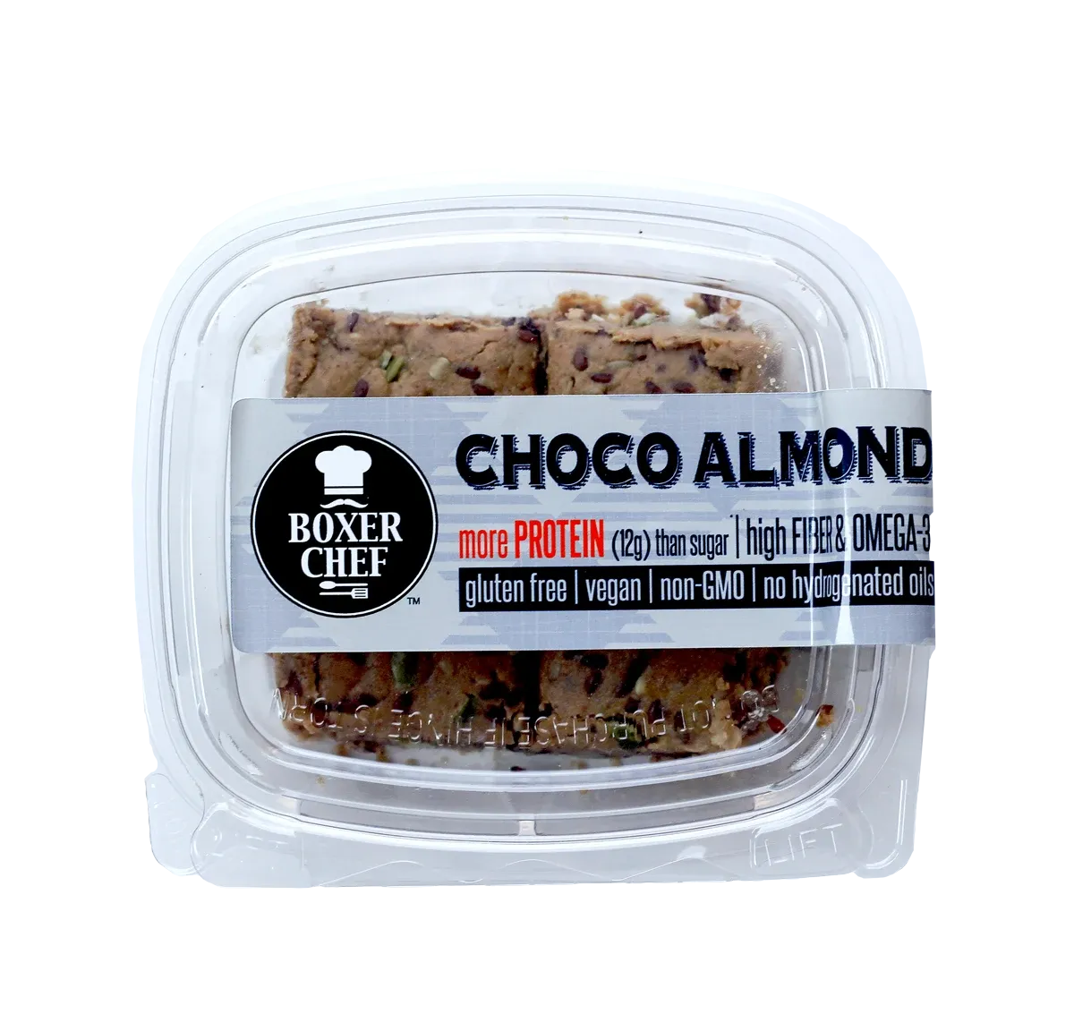 Boxer Chef chocolate almond packaging