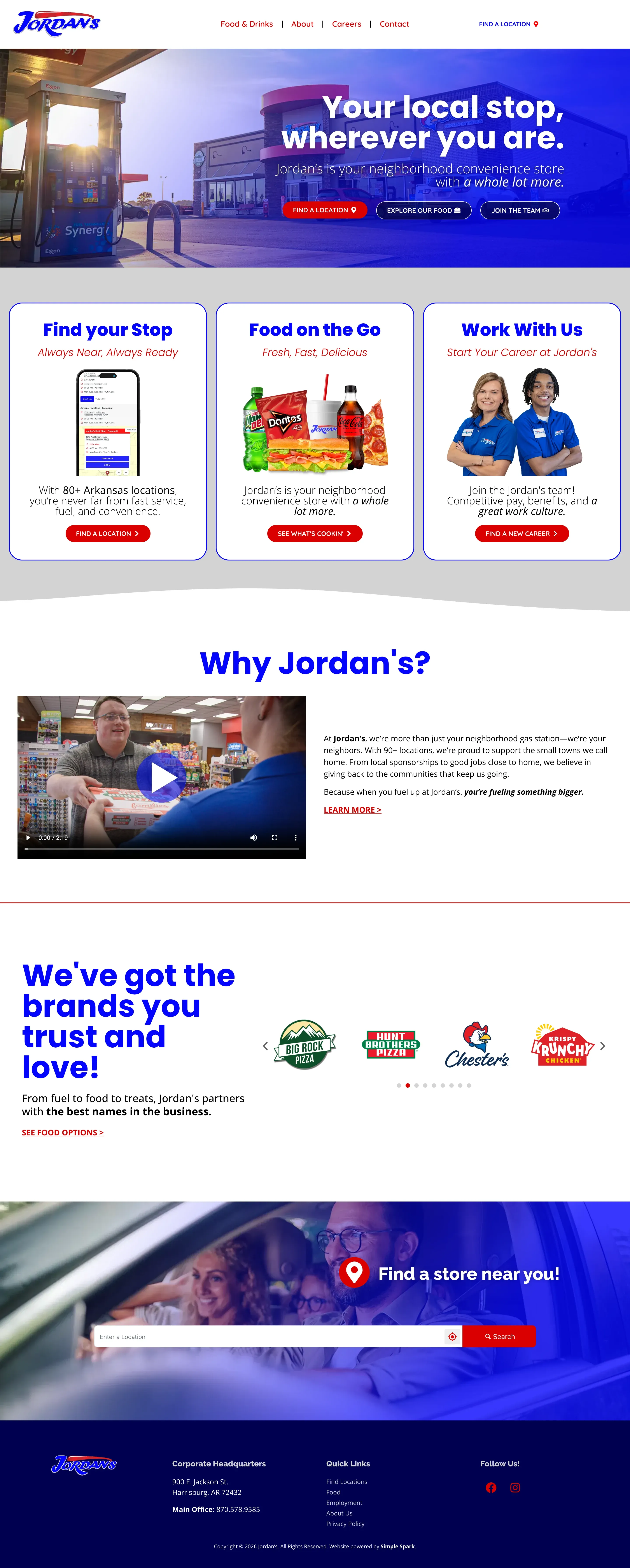 The Jordan's Kwik Stop home page