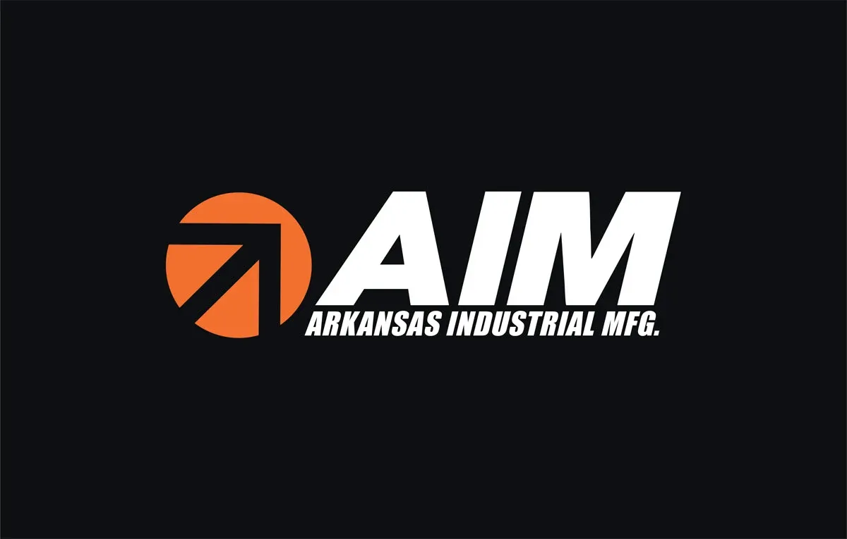 The AIM logo reversed out for dark applications
