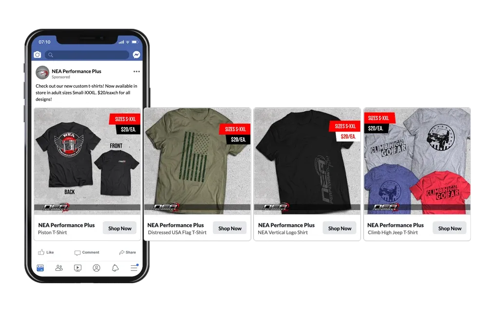 Social posts produced for NEA Performance Plus