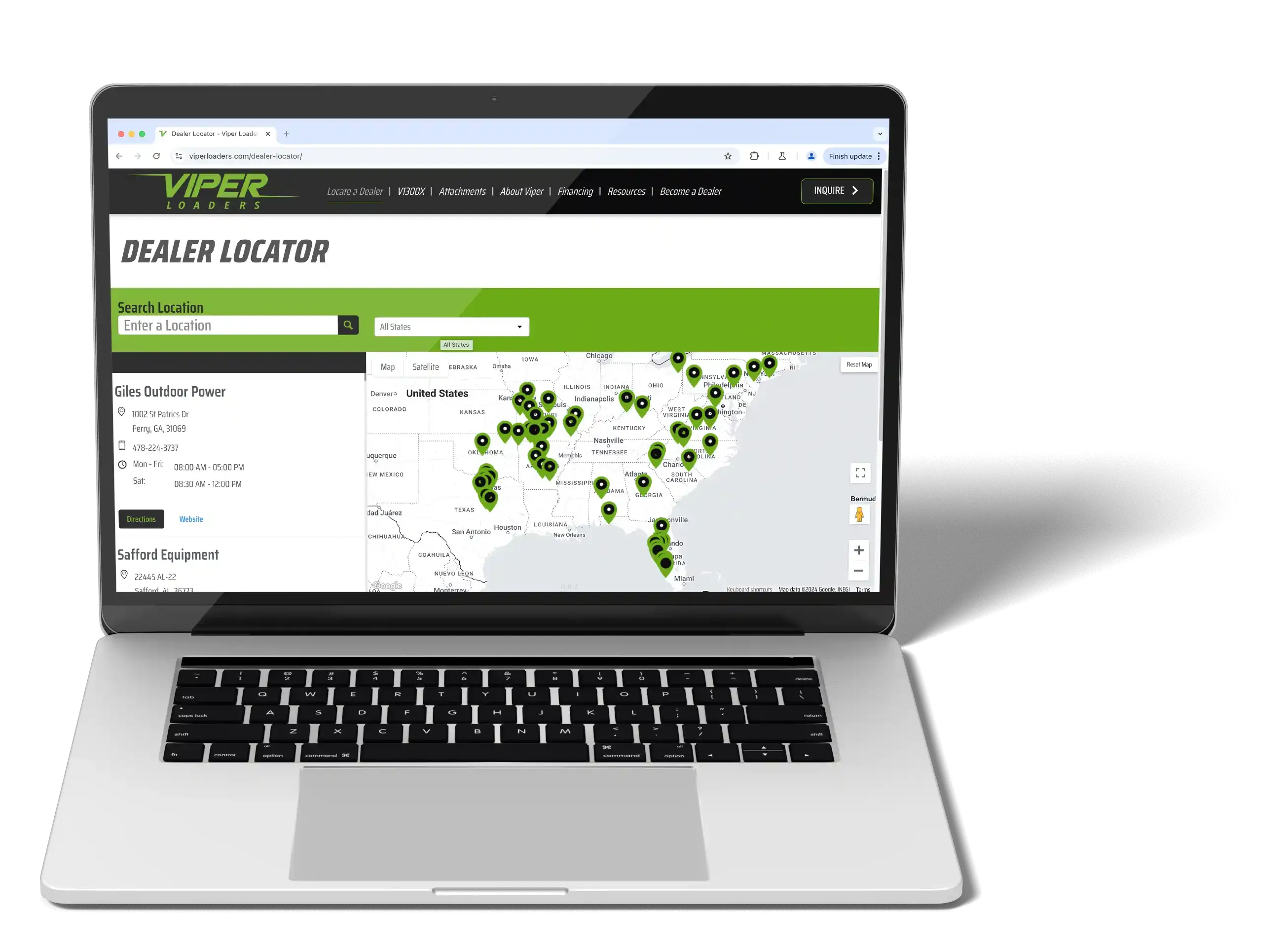 The Viper Loaders website on a laptop