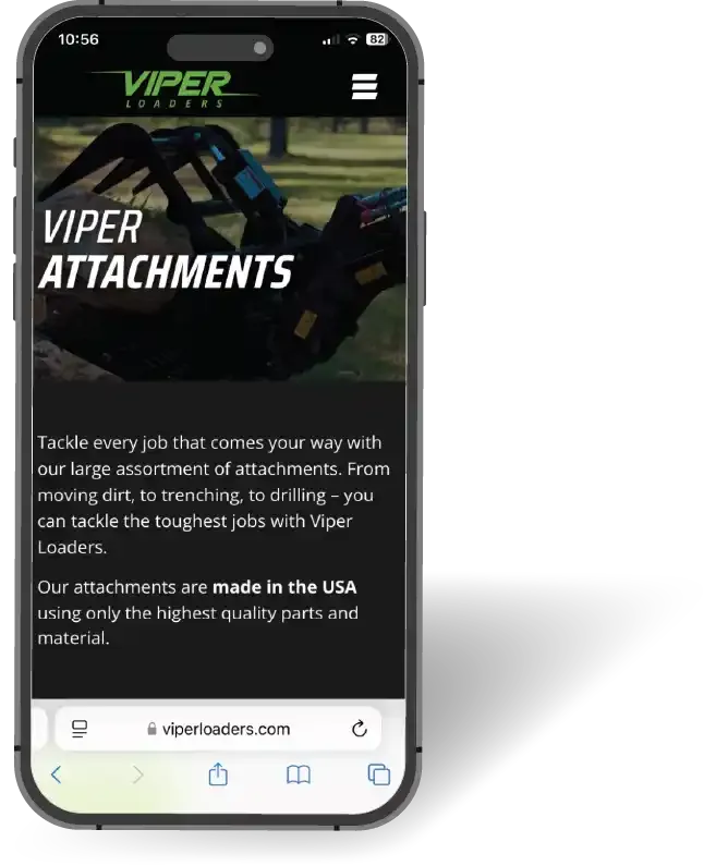 A Viper Loaders product page on a phone