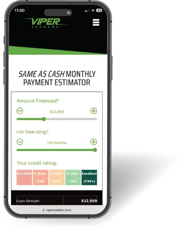The Viper Loaders dealer locator on a phone